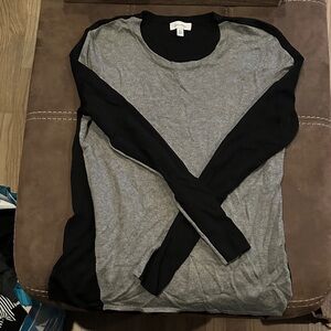 Calvin Klein Black and Gray Long Sleeve Shirt